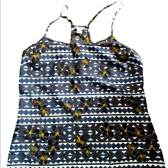 JCrew white Black and Blue Razorback Camisole size 4 - Picture 1 of 7